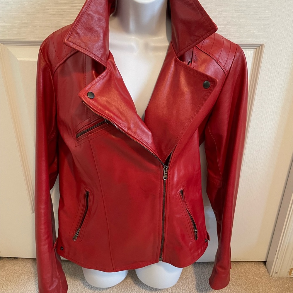 Red Faux Women's Jacket